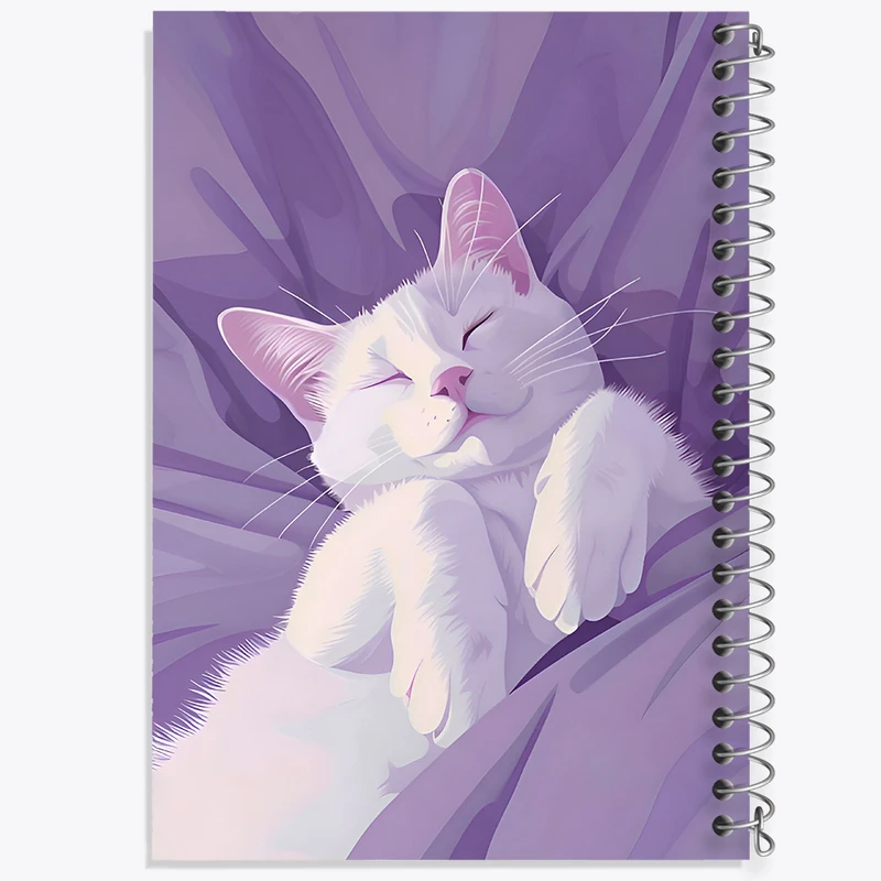 دفتر مشق 50 برگ خندالو طرح گربه بامزه کد F6782