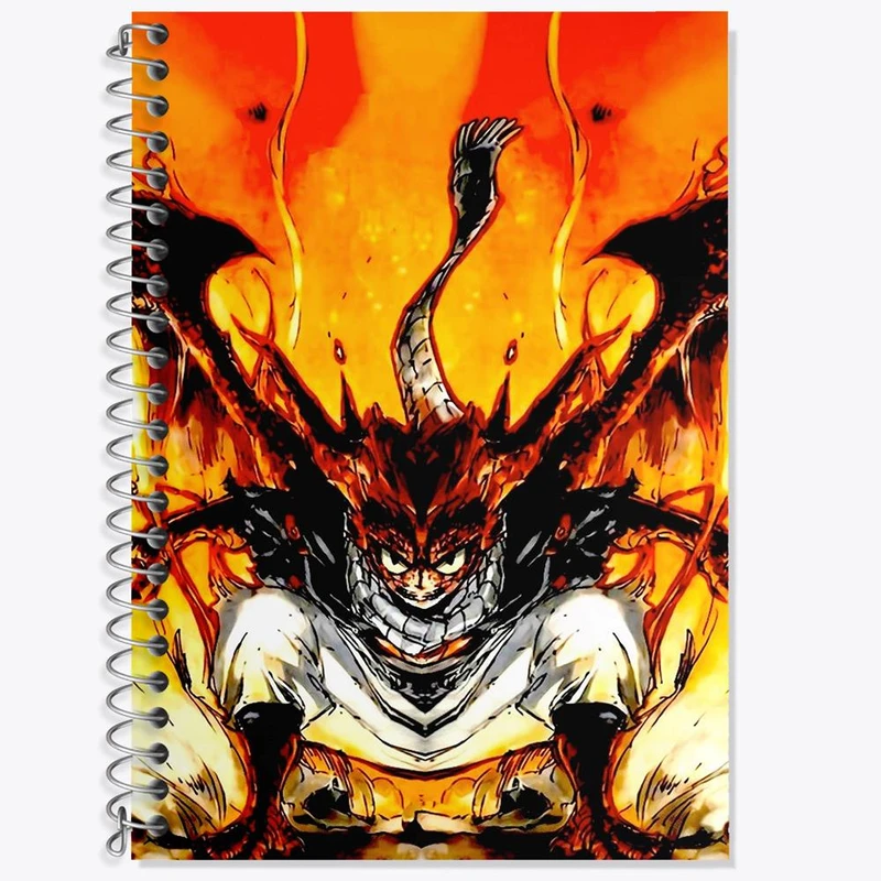 دفتر زبان 50 برگ خندالو مدل سه خط طرح ناتسو انیمه فری تیل Fairy Tail کد 16509