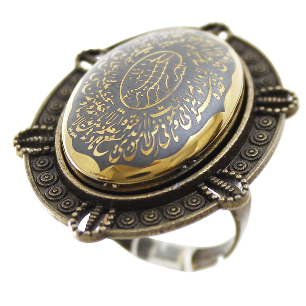انگشتر زنانه مدل حدید آیة الکرسی کد 8907