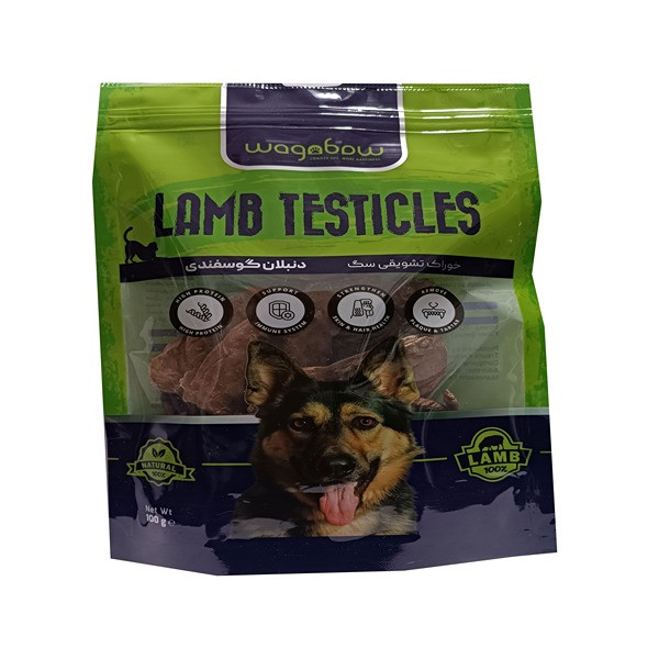 تشویقی سگ وگ اند بو مدل دنبلان گوسفندی وزن 100 گرم