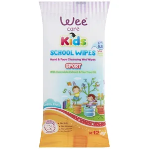 دستمال مرطوب دست و صورت کودک وی مدل Sport بسته 12 عددی