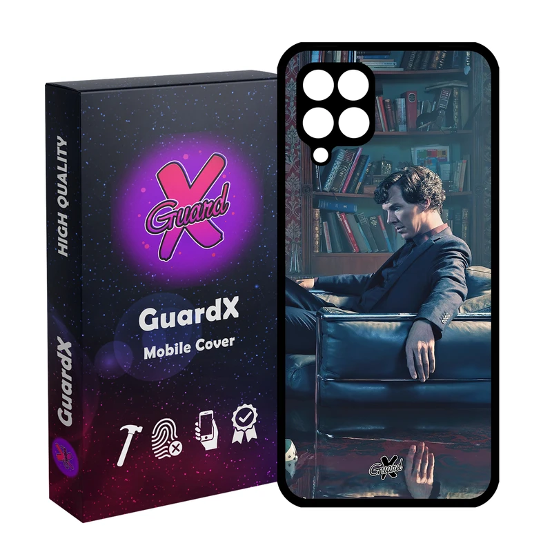کاور گارد ایکس طرح شرلوک مدل Glass10519 مناسب برای گوشی موبایل سامسونگ Galaxy A12/M12/F12