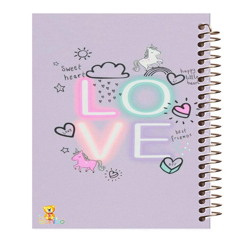 دفتر زبان 100 برگ سیمی بانیبو مدل love کد 4260