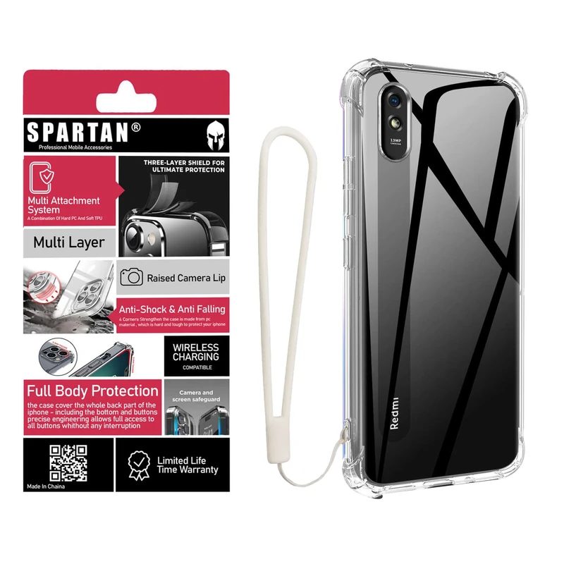 کاور اسپارتان مدل Airbag Strap مناسب برای گوشی موبایل شیائومی Redmi 9A به همراه بندآویز