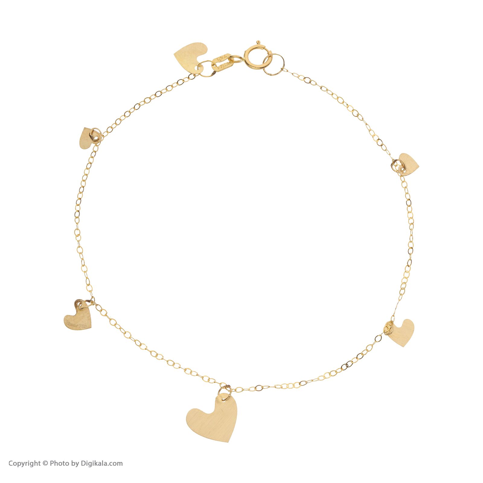دستبند طلا 18 عیار زنانه زرمان مدل ZMB1439 طرح قلب -  - 2