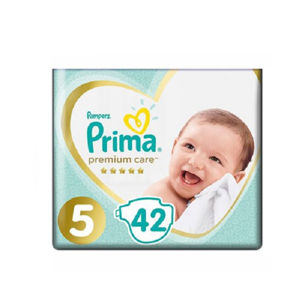 پوشک کودک پمپرز مدل Premium protection چسبی سایز 5 بسته 42 عددی