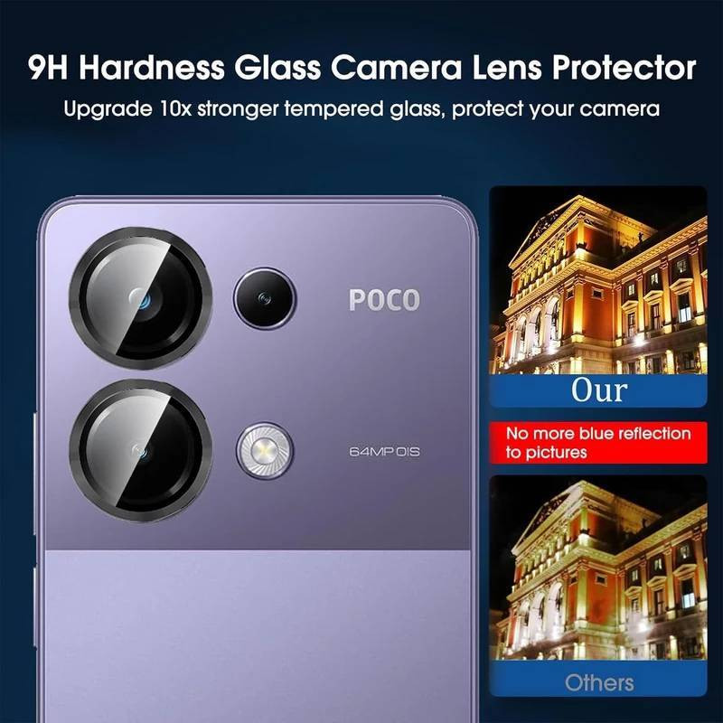 محافظ لنز دوربین راینو مدل رینگی مناسب برای گوشی موبایل شیائومی Poco M6 Pro 4G