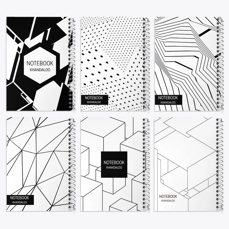 دفتر نقاشی 50 برگ خندالو طرح مدرن کد 68 مجموعه 6 عددی