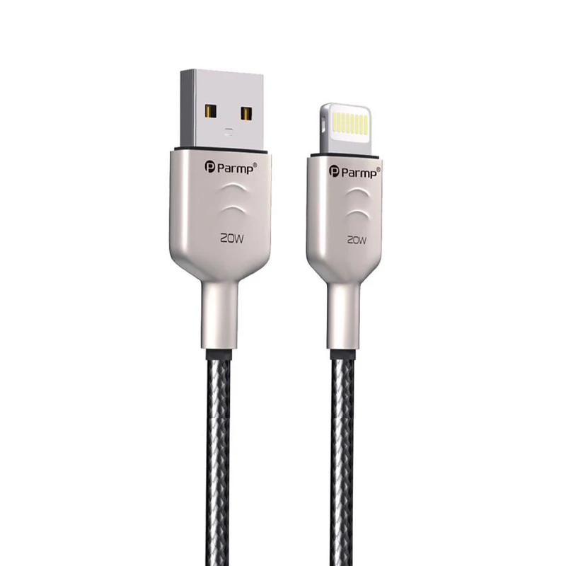 کابل تبدیل USB به لایتنینگ پارمپ مدل PUDC-24AL1M 20W طول 1 متر