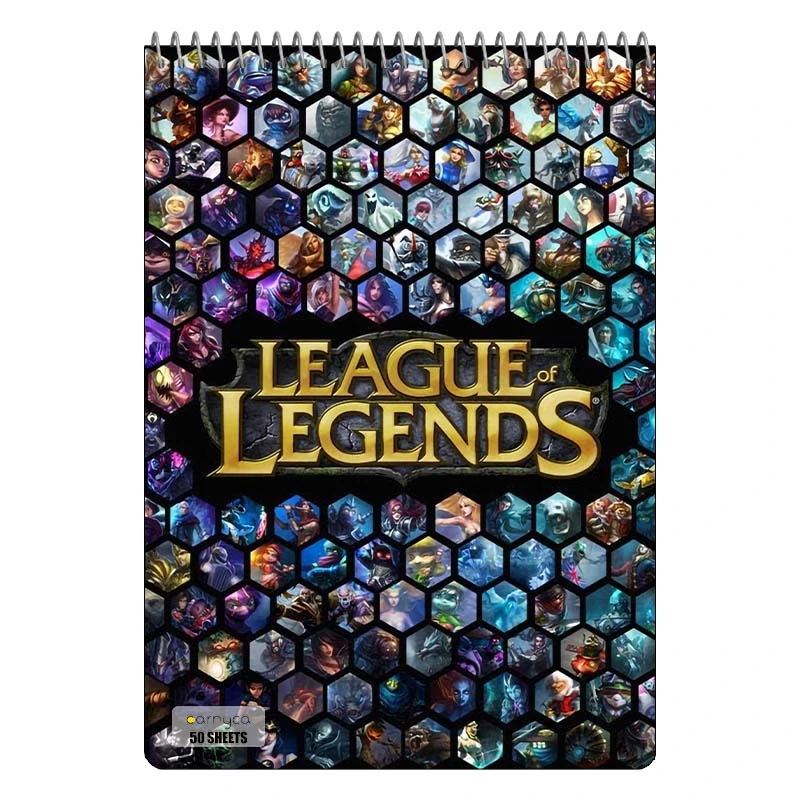 دفتر نقاشی 50 برگ سیمی کارنیکا طرح لیگ افسانه ها League of Legends کد 20730