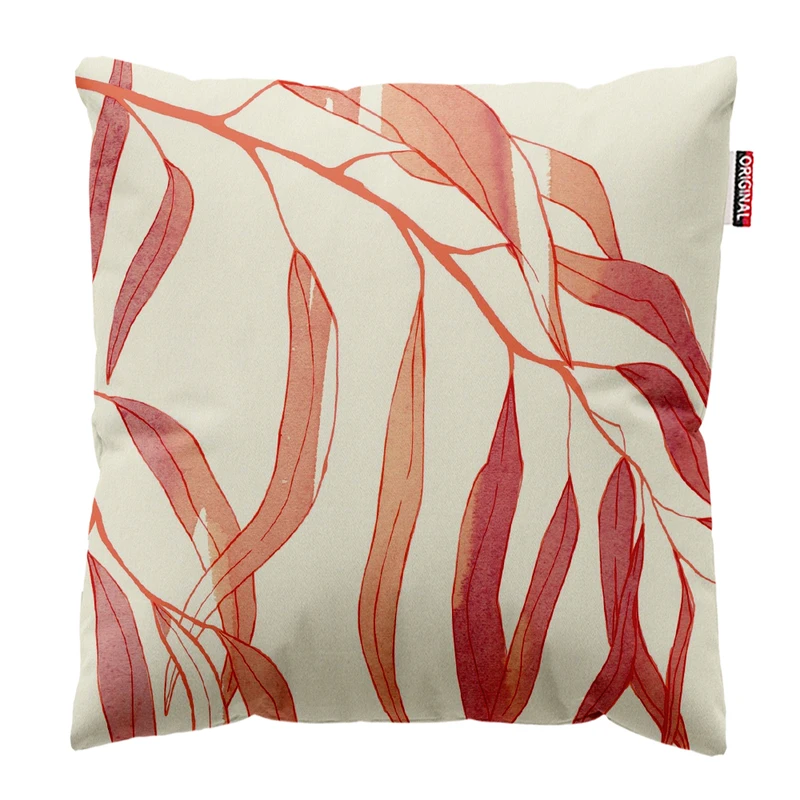 کوسن پاد آفرین مدل مینیمال طرح گل و برگ کد PK402947 سایز 40*40 سانتی متر