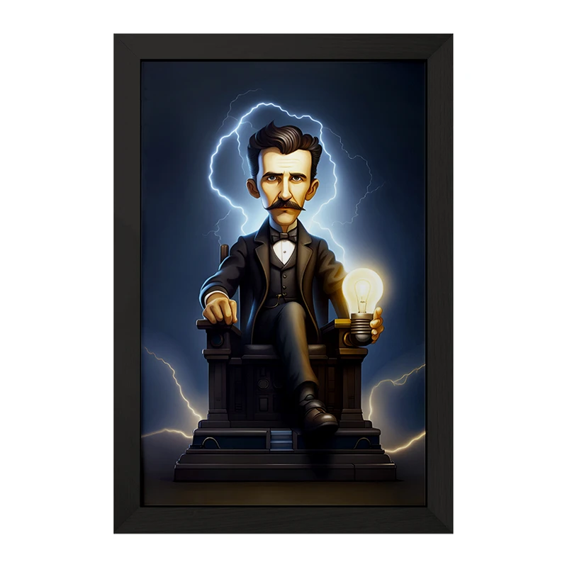 تابلو خندالو مدل نیکولا تسلا (Nikola Tesla) کد F6838