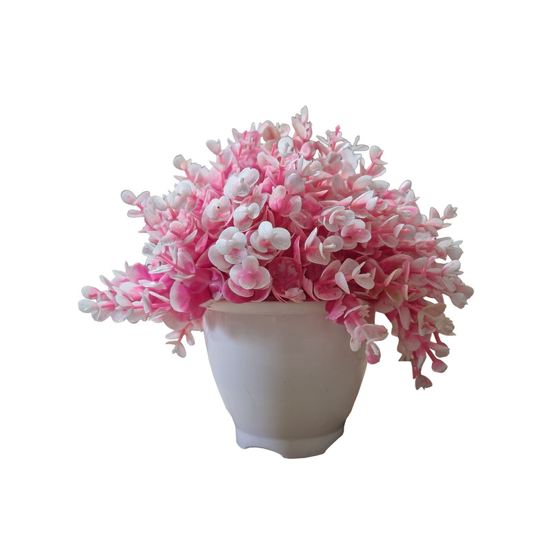 گلدان به همراه گل مصنوعی مدل شمشاد کد 760