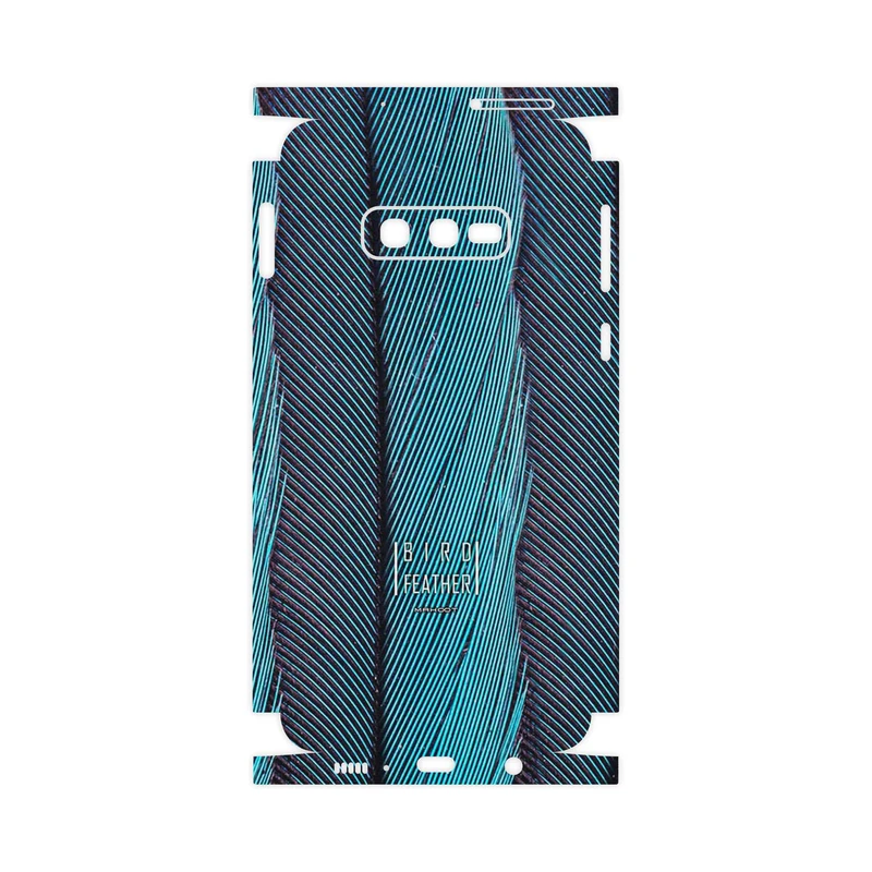 برچسب پوششی ماهوت مدل Turquoise feathers-FullSkin مناسب برای گوشی موبایل سامسونگ Galaxy S10e