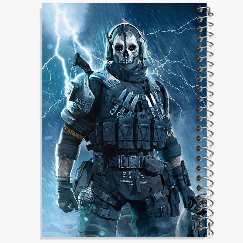 دفتر مشق 50 برگ خندالو مدل بازی کال آف دیوتی مدرن وارفر وارزون گوست کد 26118