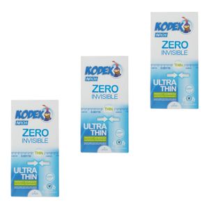 کاندوم ناچ کدکس مدل ZERO INVISIBLE سه بسته 12 عددی