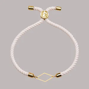 دستبند طلا 18 عیار زنانه الن نار طرح لوزي مدل N102204