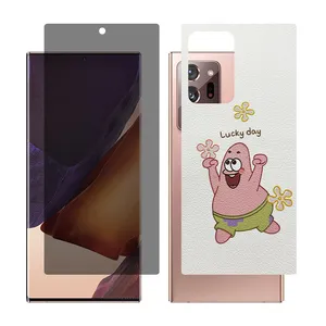 Glass Together model privacy glass screen protector suitable for Samsung Galaxy Note20 Ultra 5G mobile phone with cover sticker on the back of the phone