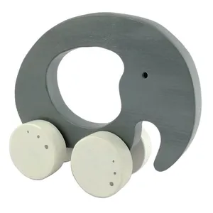 اسباب بازی چوبی مدل فیل چرخدار کد G19
