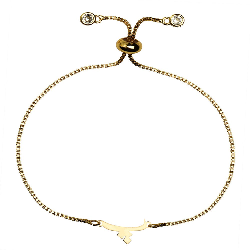 دستبند طلا 18 عیار دخترانه کرابو طرح پ مدل Krd1410