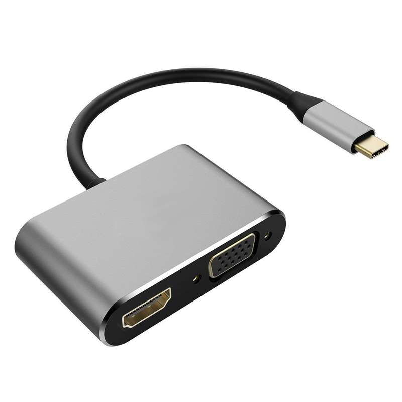 مبدل USB-C به HDMI / VGA / USB مدل HT-C04-1