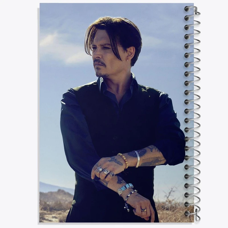 دفتر نقاشی 50 برگ خندالو مدل جانی دپ Johnny Depp کد 3294