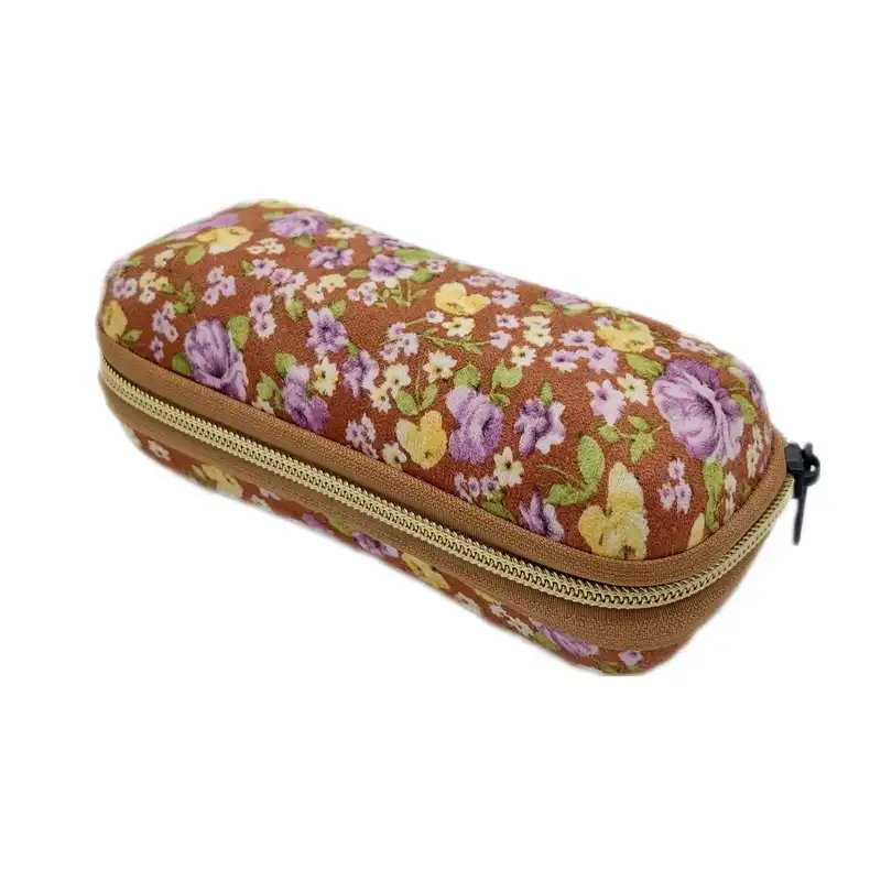 قاب عینک مدل زیپی کد گل دار