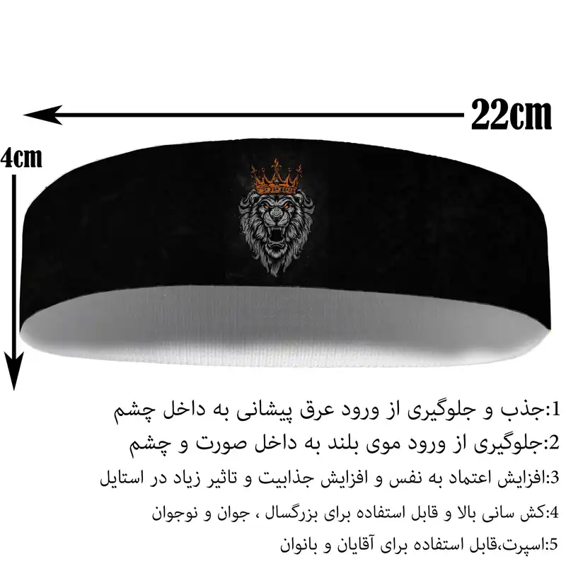 هدبند ورزشی آی تمر مدل شیر کد 278