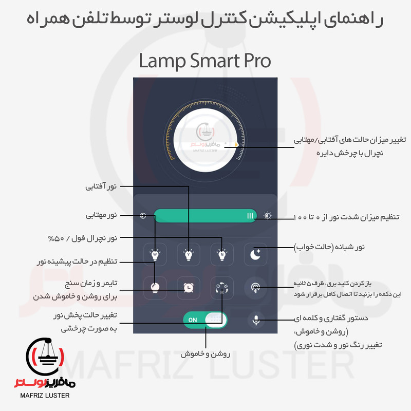 لوستر مافریز مدل مدرن کد CR260