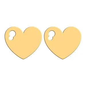 گوشواره طلا 18 عیار زنانه فرشته طرح قلب WEL-000311