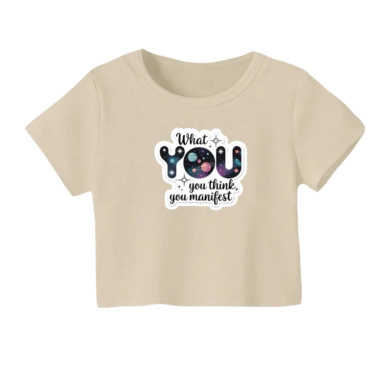 کراپ‌ تی‌شرت آستین کوتاه زنانه مدل تکست کد 1