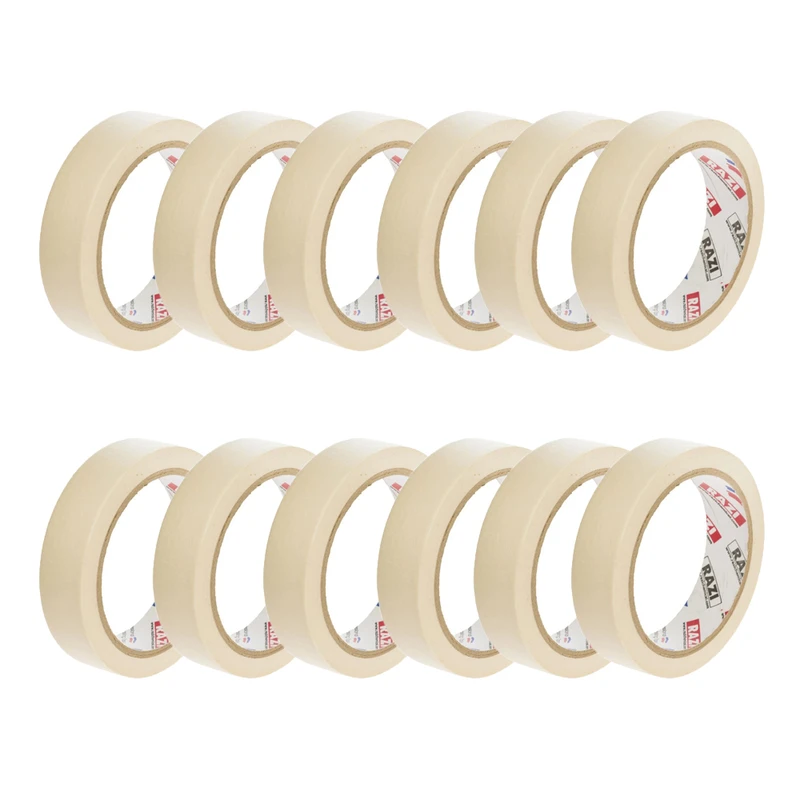 چسب کاغذی رازی مدل 2412 عرض 2.5 سانتی متر بسته 12 عددی