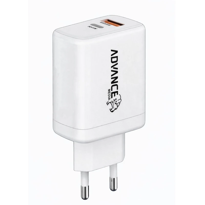 شارژر دیواری 45 وات 2 پورت ادونس مدل A-K1