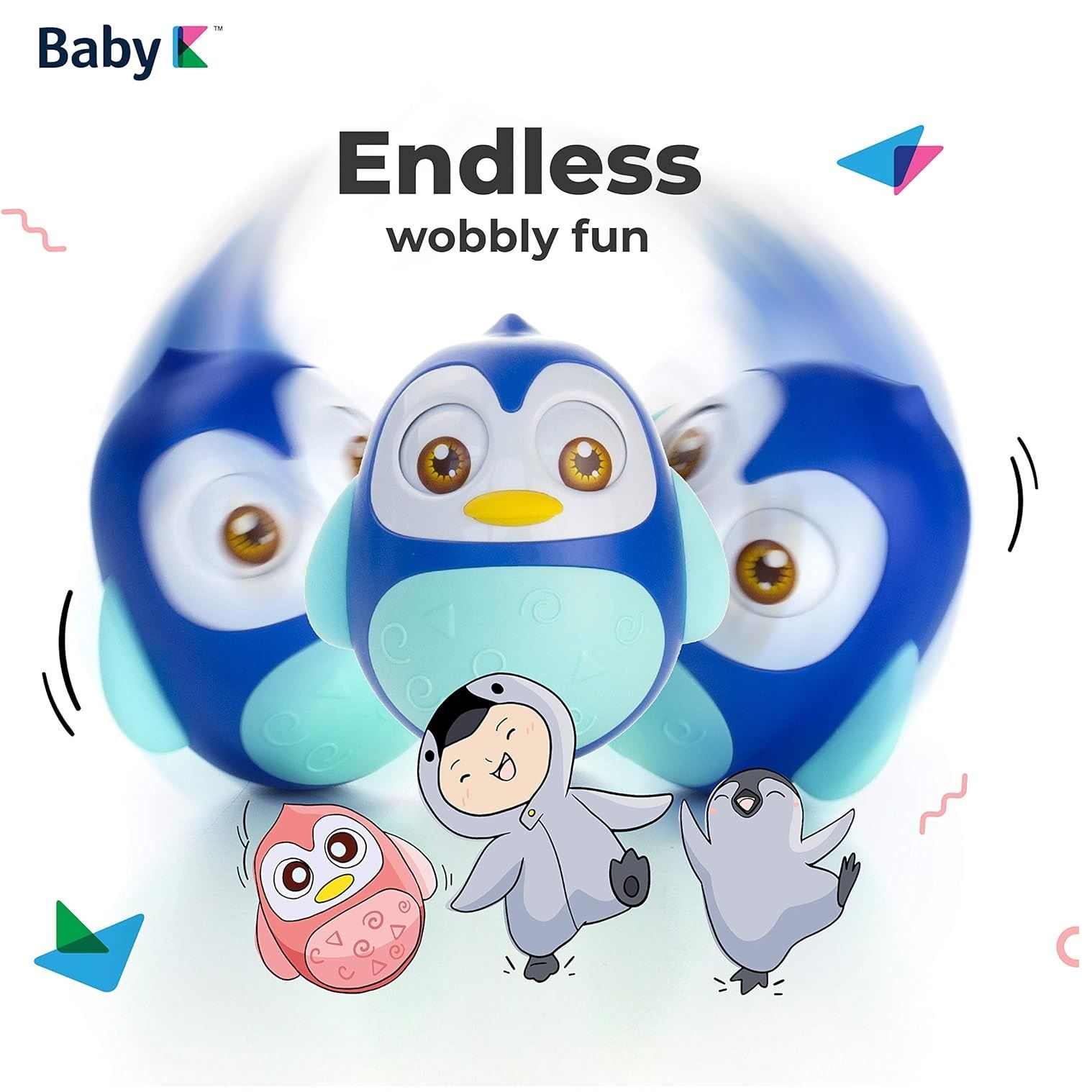جغجغه هانگر مدل پنگوئن تعادلی طرح Roly Poly Penguin  -  - 12
