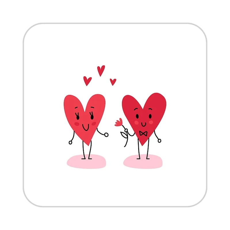 زیر لیوانی کاکتی طرح عاشقانه مدل mp36966