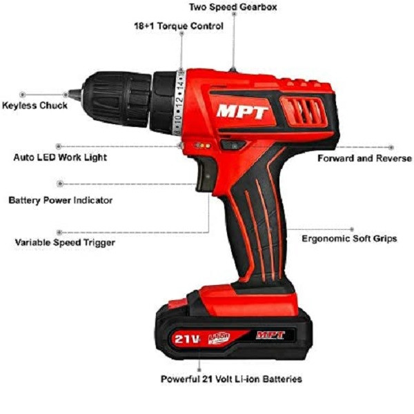 پیچ گوشتی چکشی شارژی  ام پی تی مدل MCDT2126.B2