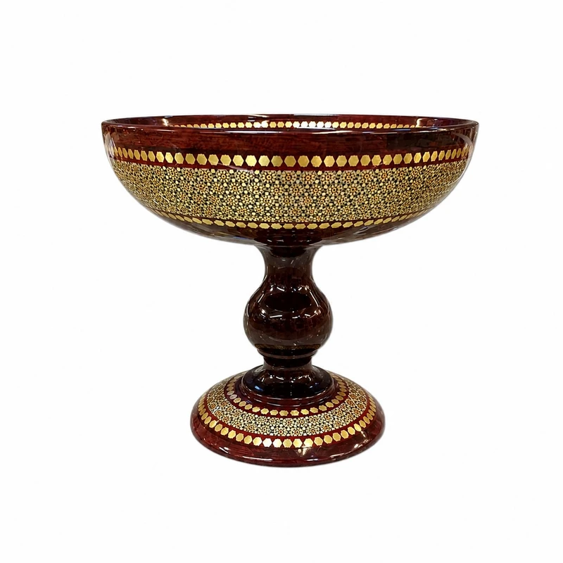 شیرینی خوری خاتم کاری چوبی آقاجانی مدل J1793