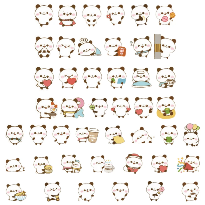 برچسب مدل Happy Panda بسته 45 عددی