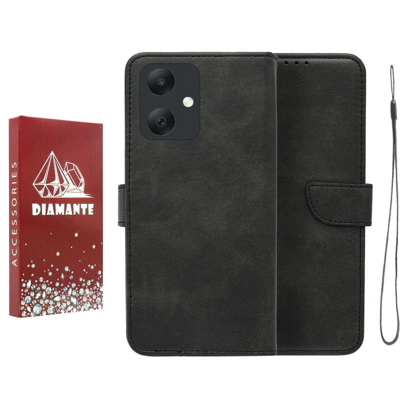 کیف کلاسوری دیامانته مدل Scusa Rd مناسب برای گوشی موبایل سامسونگ Galaxy A06 به همراه بند آویز