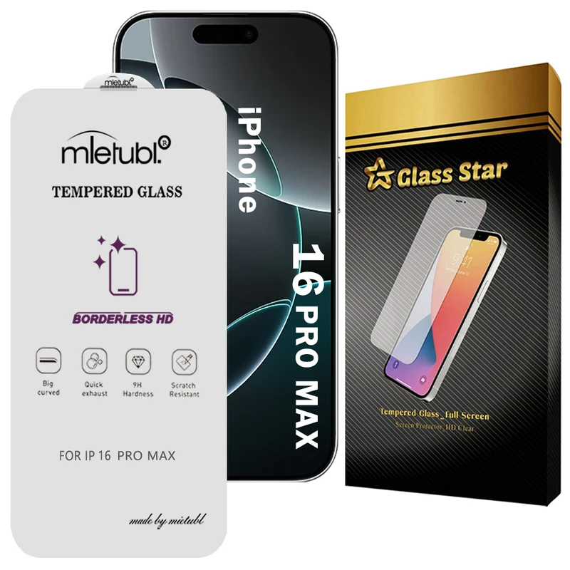 محافظ صفحه نمایش گلس استار مدل WSUPERSS مناسب برای گوشی موبایل اپل iPhone 16 Pro Max