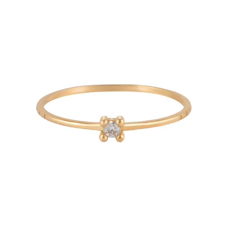 انگشتر طلا 18 عیار زنانه بان گالری مدل سولیتر