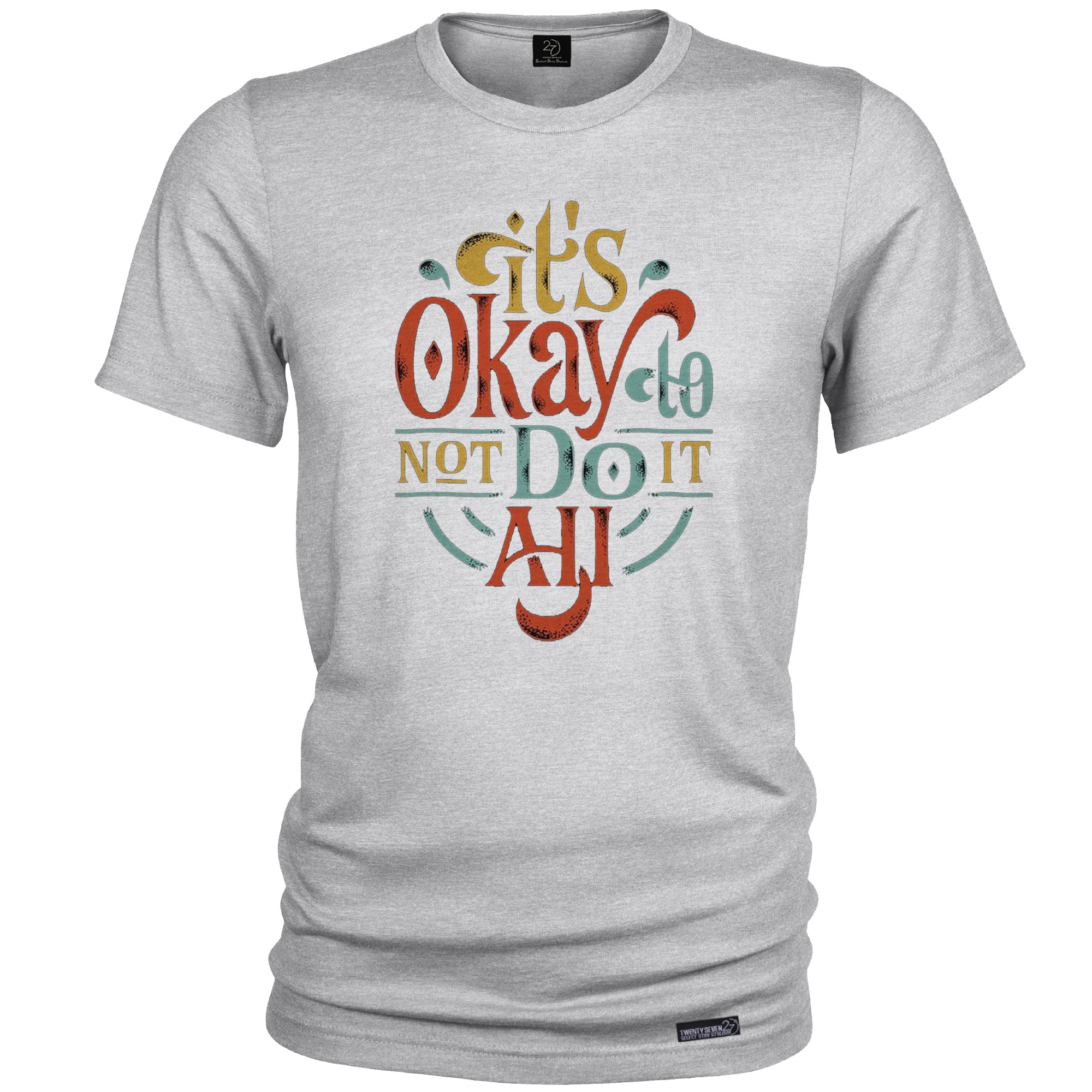 تی شرت آستین کوتاه مردانه 27 مدل Okay کد KV157