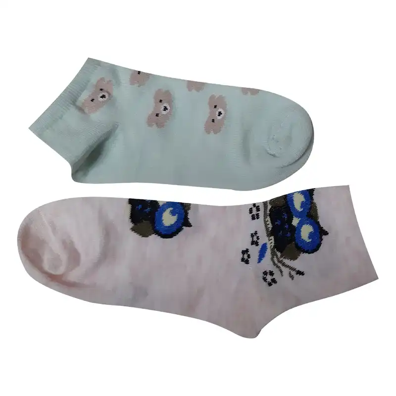 جوراب دخترانه کد 601 مجموعه 2 عددی