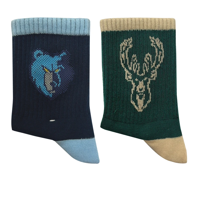 جوراب ساق بلند پسرانه تن پوش هنگامه مدل پنبه کش اسپرت ممفیس و میلواکی مجموعه 2 عددی