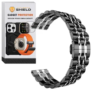Ultimate Shield band model 7Row BCK suitable for kieslect Lora / Lora 2 / Lora 3 (20mm) smartwatch