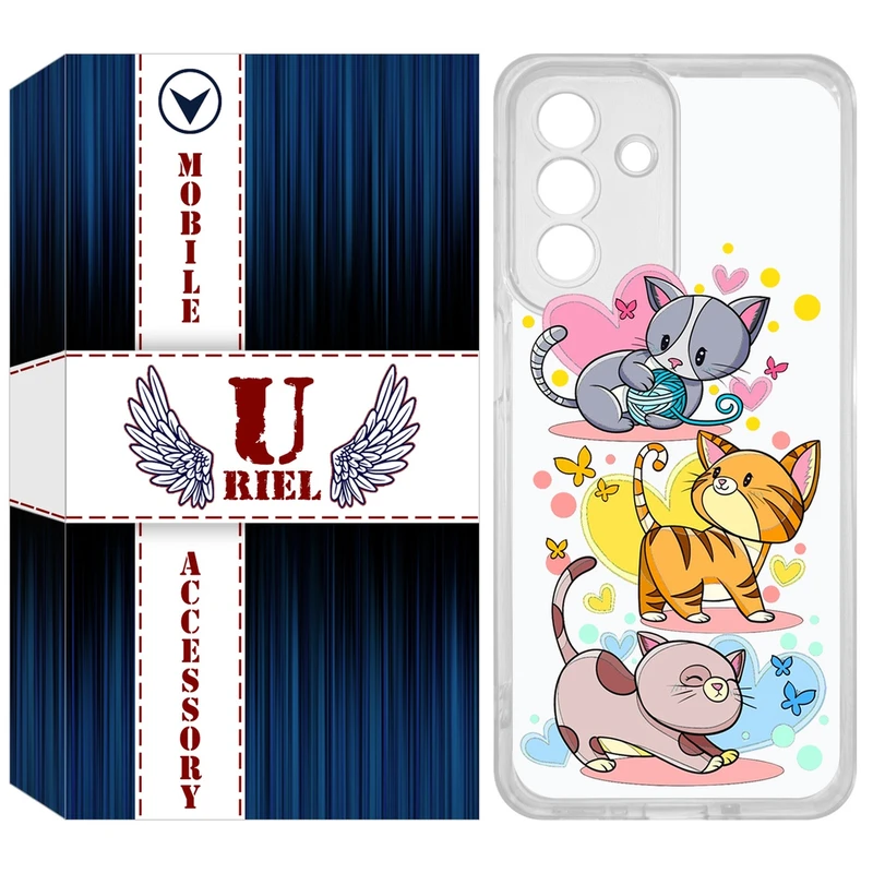 کاور یوریل مدل Clear کد 6 طرح گربه مناسب برای گوشی موبایل سامسونگ Galaxy A26