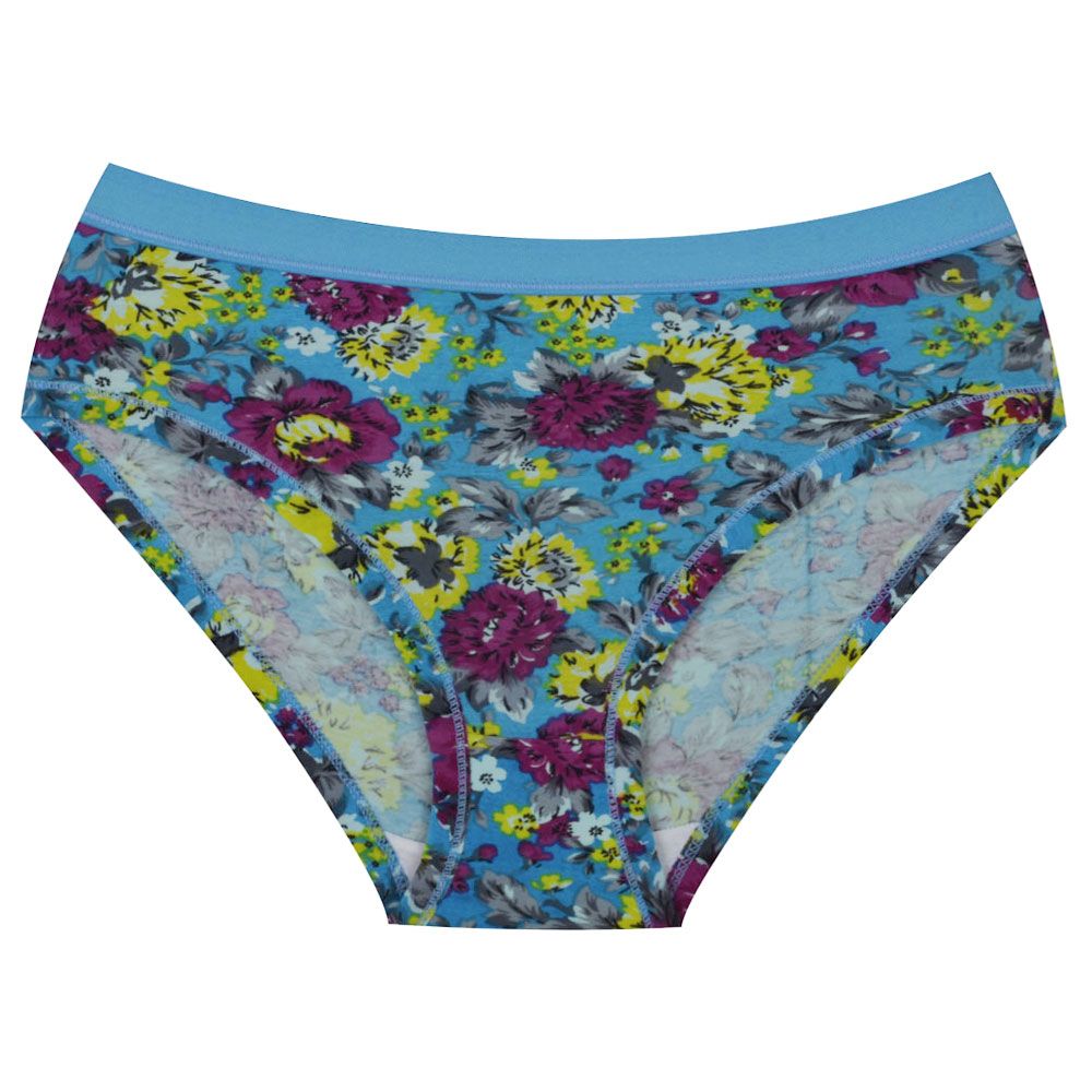 شورت زنانه دکسونری مدل 125011224 نخی گلدار رنگ آبی -  - 4