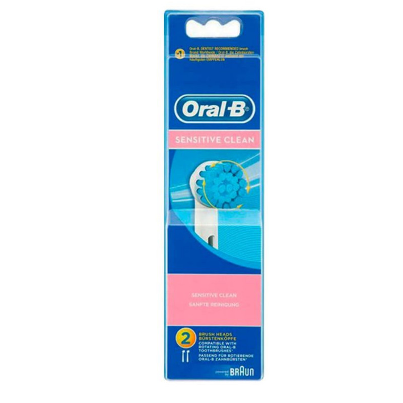 سری یدک مسواک برقی اورال-بی مدل sensetive clean بسته 2 عددی