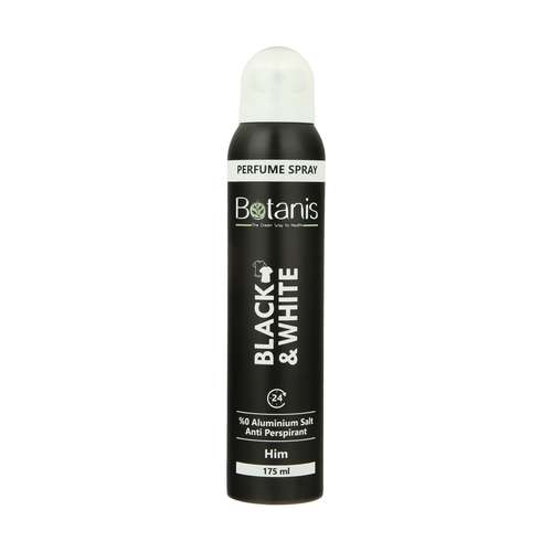 اسپری بدن مردانه بوتانیس مدل Black &White حجم 175 میلی لیتر