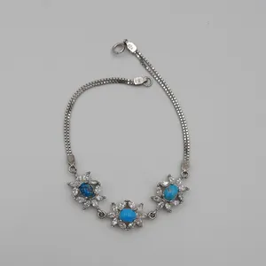 دستبند نقره زنانه کد 2625